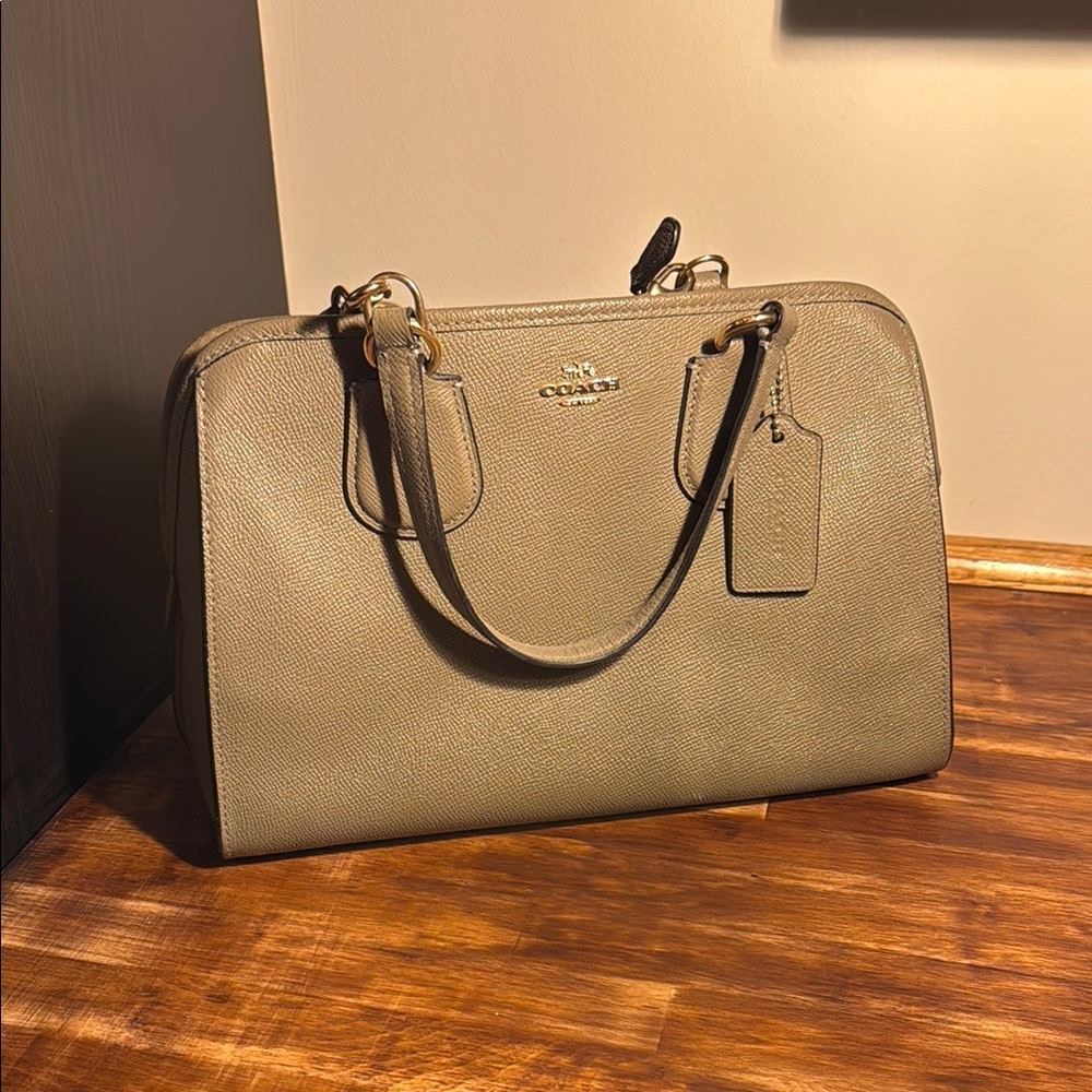 Coach Mini Nolita Satchel in Grey Polished Pebble Bag